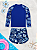 Conjunto Menina Blusa Manga Raglan Estampada e Shorts Estampo de Plantas Tropicais Adolescente 49-ME - Imagem 7