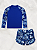 Conjunto Menina Blusa Manga Raglan Estampada e Shorts Estampo de Plantas Tropicais Adolescente 49-ME - Imagem 6