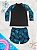 Conjunto Menina Blusa Manga Raglan Estampada e Shorts Estampo de Plantas Tropicais Adolescente 49-ME - Imagem 8