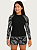 Conjunto Menina Blusa Manga Raglan Estampada e Shorts Estampo de Plantas Tropicais Adolescente 49-ME - Imagem 1