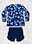 Conjunto Menina Blusa Estampada Raglan e Shorts Liso Adolescente Tropical 49-BE - Imagem 3