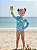 Maiô Menina Manga Longa Infantil/Juvenil com Proteção UV50+ Forrado Moda Praia 4 ao 10 76-A - Imagem 2