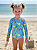 Maiô Menina Manga Longa Infantil/Juvenil com Proteção UV50+ Forrado Moda Praia 4 ao 10 76-A - Imagem 1