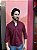 Camisa Marco Véio Manga Longa Slim Fit Xadrez Marinho/Vermelho - Imagem 1