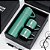 Garrafa Térmica a Vácuo Inox Kit 3 Xícaras de 500ml Personalizada - Cor Verde - Imagem 4