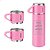 Garrafa Térmica a Vácuo Inox Kit 3 Xícaras de 500ml Personalizada - Cor Rosa Pink - Imagem 1