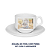 Xícara de Porcelana Branca de 75ml com Pires Personalizada - Kit com 5 unidades - Imagem 3