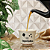 Xícara Perla em Porcelana Branca Com Borda Cobre 240ml - Personalizada - Imagem 5