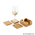 Conjunto de 4 Porta Copos em Bambu com Caixa Aberta Personalizado com  - Kit com 4 unidades - Imagem 4