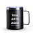 Caneca térmica em Inox Com Tampa 350ml Cor Preta - Personalizada - Imagem 1