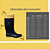 Bota Galocha Calfor Pampeana Industrial Azul/Amarela Impermeável com Amarra CA 39764 - Imagem 5