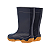 Bota de Chuva Galocha Calfor Pampeana Infantil Nieve Azul Amarela PVC - Imagem 4