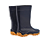 Bota de Chuva Galocha Calfor Pampeana Infantil Nieve Azul Amarela PVC - Imagem 2