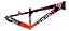 Quadro Vikingx Tuff X-25 Aro 26 Alumínio MTB Dirt Jump Roxo/Laranja - Imagem 1