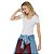 Blusa Feminina Baby Look Básica Malwee Gola V - Imagem 1