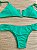 Conjunto Liz Verde - Top Aro V Calcinha com lateral Drapeado - Imagem 3