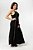 Vestido Malha Canelada com Vivo Preto - Imagem 3