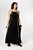 Vestido Malha Canelada com Vivo Preto - Imagem 1