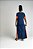 Vestido Malha Fenda Lateral Marinho e Coral - Imagem 3