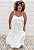 Vestido Longo Viscose Ajustável Alças Offwhite - Imagem 1