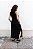Vestido Malha Canelada Alças Decote V Preto - Imagem 3