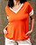Blusa Detalhe Manga e Gola Laranja - Imagem 1