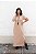 Vestido Malha Básico com Fenda Lateral Nude - Imagem 1
