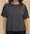 Blusa Evasê Gola Canoa Poá Preto - Imagem 1