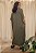 Vestido Malha Gola V Oliva Cactus Sônia - Imagem 4
