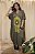 Vestido Malha Gola V Oliva Solarium Sônia - Imagem 1