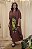 Vestido Malha Gola V Marrom Figa Sônia - Imagem 3