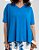 Blusa Evasê Decote V Azul - Imagem 1
