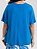 Blusa Evasê Decote V Azul - Imagem 3
