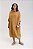 Vestido Amplo Bolso Frontal Mostarda - Imagem 1