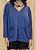 Blusa Manga Longa Fendas Marinho - Imagem 1