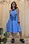 Vestido Midi Alças Azul Borboleta Olga - Imagem 1