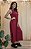 Vestido Malha Canelada Alças Midi Bordô - Imagem 2