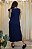Vestido Malha Canelada Alças Midi Marinho - Imagem 3