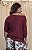 Blusa Morcego Manga Curta Bordô - Imagem 2