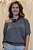 Blusa Morcego Ombro Vazado Grafite - Imagem 1