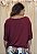Blusa Ampla Decote V Bordô - Imagem 2