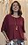 Blusa Ampla Decote V Bordô - Imagem 1