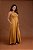 Vestido Malha Longo Alças Ajustáveis Mostarda - Imagem 3