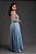 Vestido Malha Longo Alças Ajustáveis Azul - Imagem 4