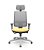 Cadeira Plaxmetal Brizza Presidente Tela Cinza Base Aluminio Slider Assento Vinil - Imagem 12