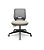 Cadeira Plaxmetal Beezi Encosto Cinza Base Nylon Piramidal Relax Assento Vinil - Imagem 6