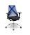 Cadeira Plaxmetal Bix X+ Base Cromada Autocompensador Tela Azul Assento Poliéster - Imagem 4