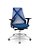 Cadeira Plaxmetal Bix X+ Base Cromada Autocompensador Tela Azul Assento Poliéster - Imagem 5