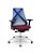 Cadeira Plaxmetal Bix X+ Base Cromada Autocompensador Tela Azul Assento Poliéster - Imagem 6