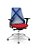 Cadeira Plaxmetal Bix X+ Base Cromada Autocompensador Tela Azul Assento Poliéster - Imagem 7